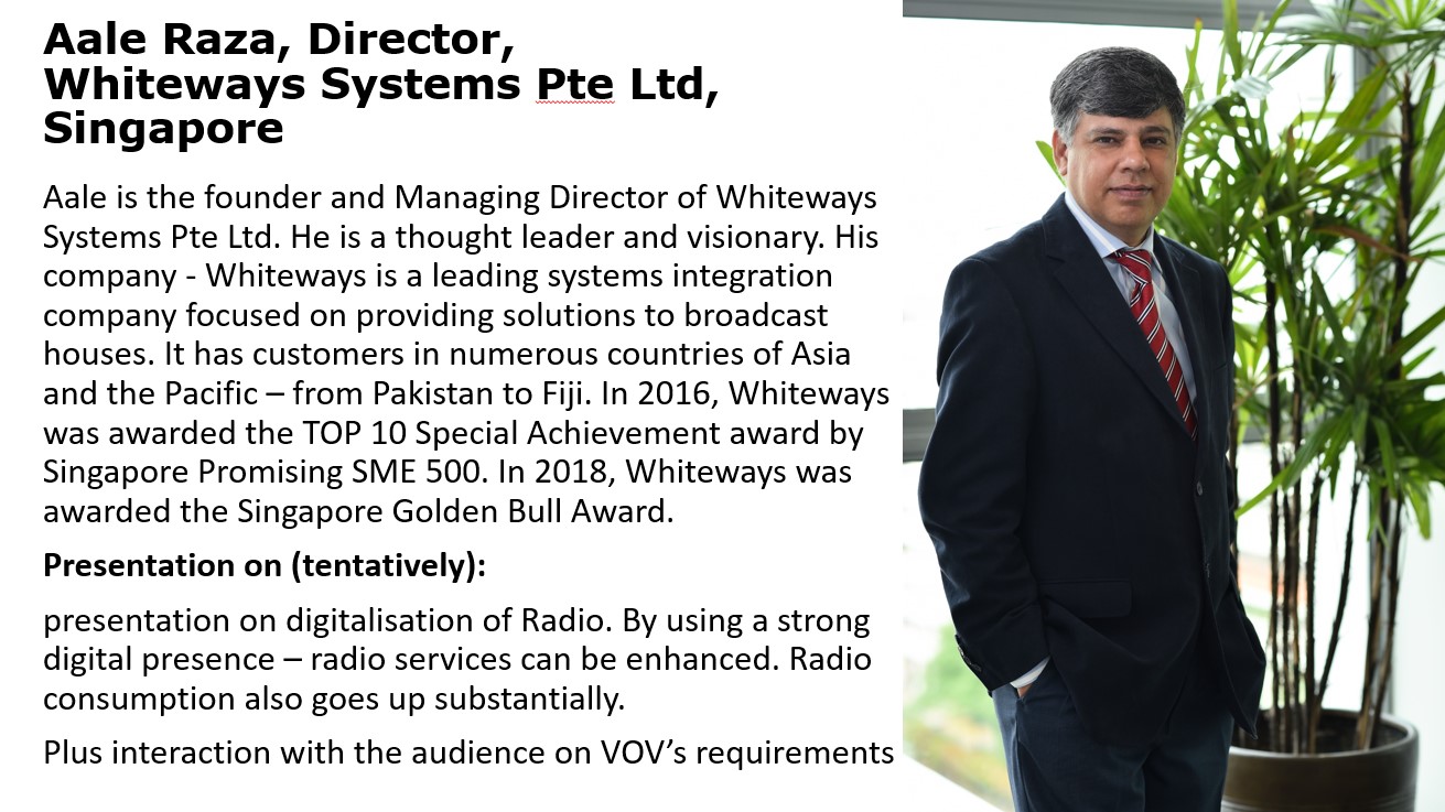 Aale Raza người sáng lập và Giám đốc điều hành của Whiteways Systems Pte Ltd